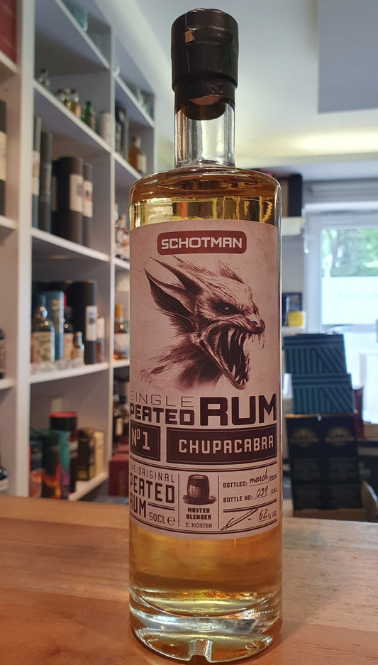 Schotman Chupacabra 2025 Rum No1 Peated 0,5l 62% vol. Single Rum