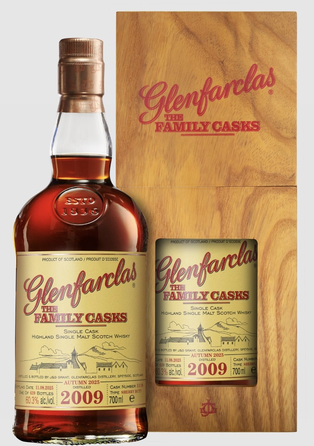 Glenfarclas Family Single cask 2009 2025 1118 0,7l 60,3% vol. Premium Fassstärke Edition single malt scotch whisky