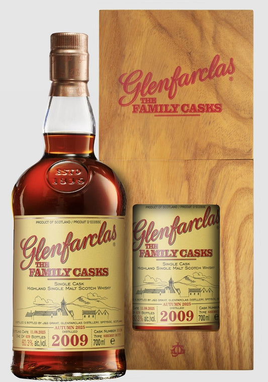Glenfarclas Family Single cask 2009 2025 1118 0,7l 60,3% vol. Premium edice v sudové síle single malt skotská whisky