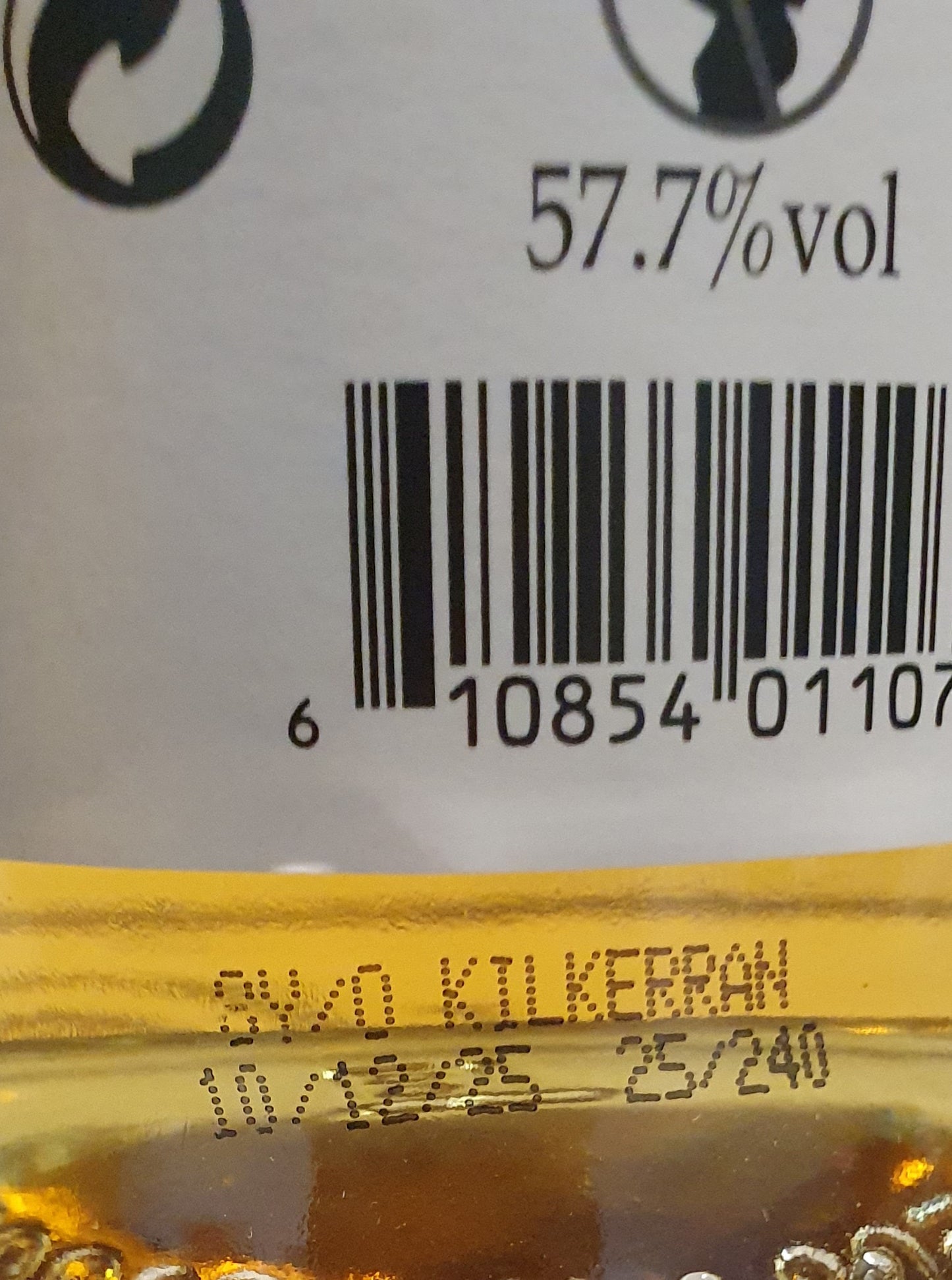 Kilkerran 8y 12 2025 CS Bourbon cask strength 0,7l 57,7%vol. Limited Edition