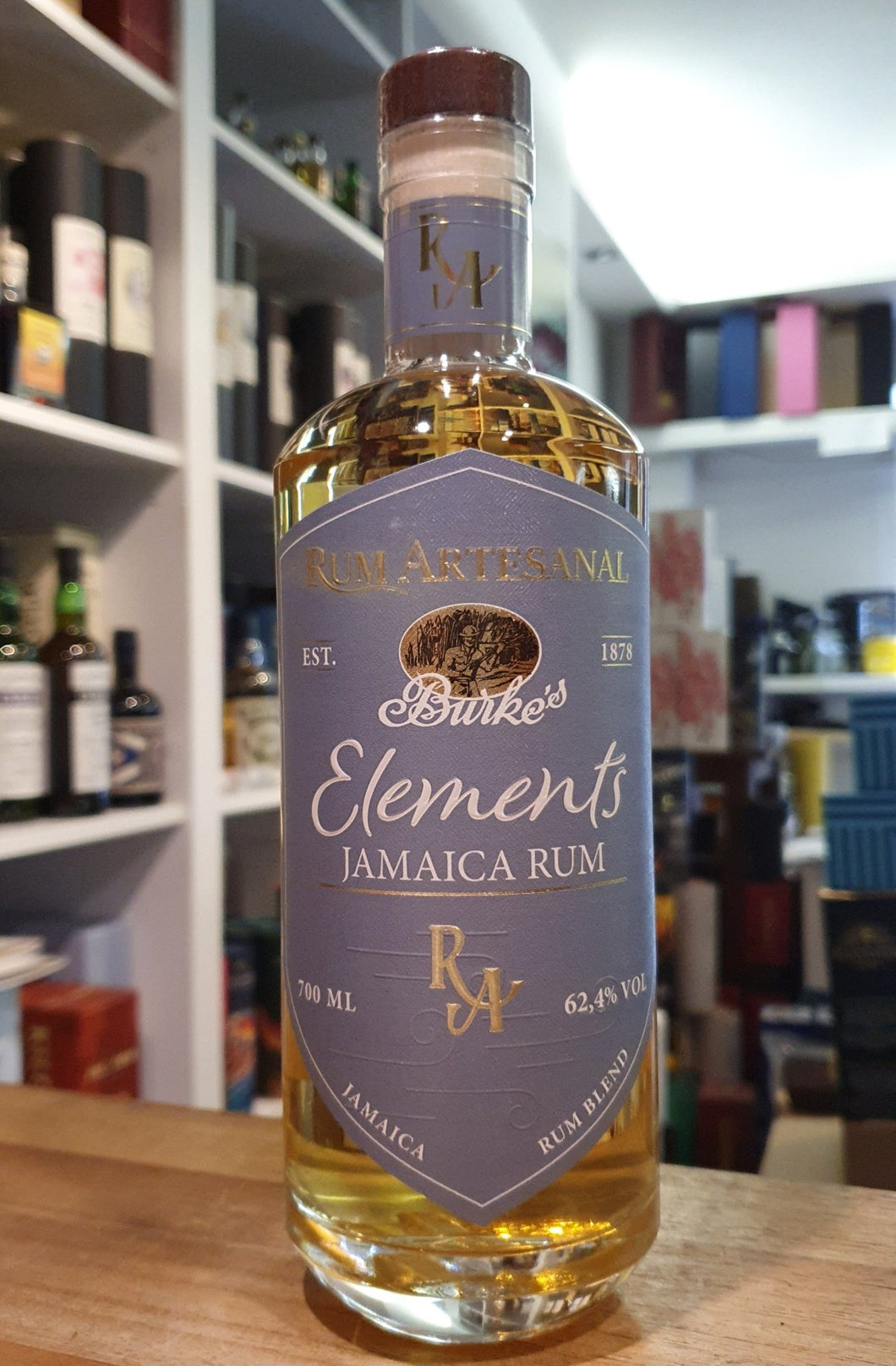 RA Artesanal Jamaica New Yarmouth WP Burkes Elements Luft limited 0,7l 62,4 % vol. Rum 149