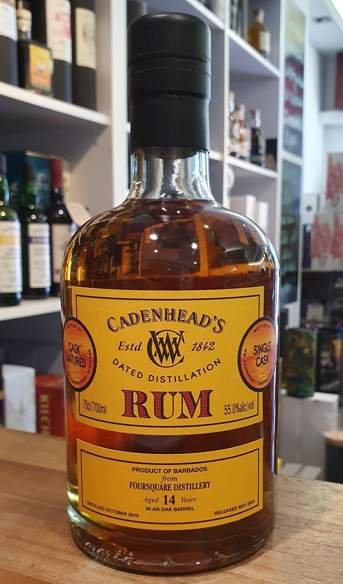 Foursquare single cask 2010 2025 14y Cadenhead´s· 55 % vol. 0,7l Rum