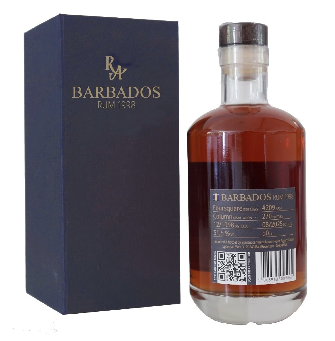 RA Foursquare Barbados 1998 2025 0,5l 51,5% vol. Artesanal Rum Single Cask 209
