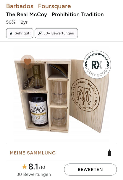 The Real McCoy - 12 Years 100 Proof 100th Anniversary 50 % 0,7 L Sonderedition Barbados Foursquare 2020 Anlässlich 100th Proh
