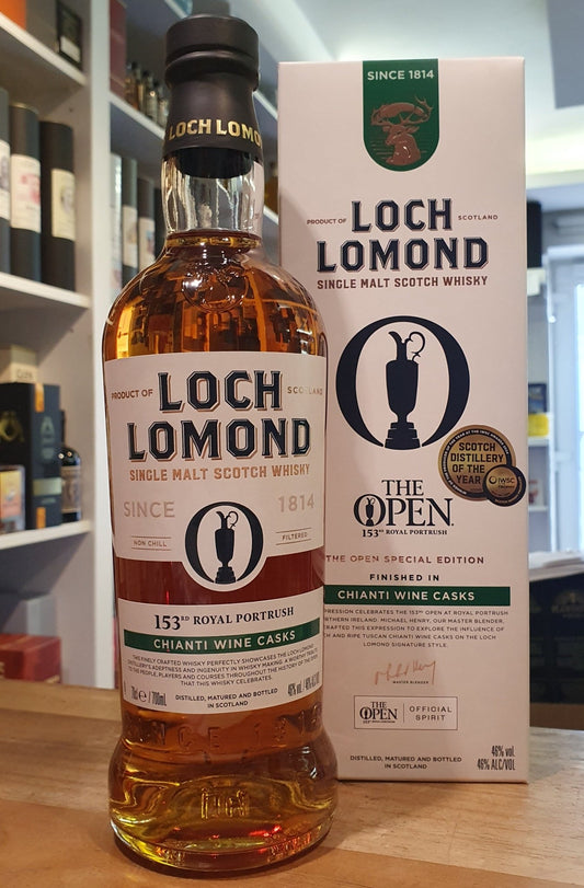 Loch Lomond 2025 The Open Édition spéciale Finition en fût de Chianti 46 % Whisky de grain