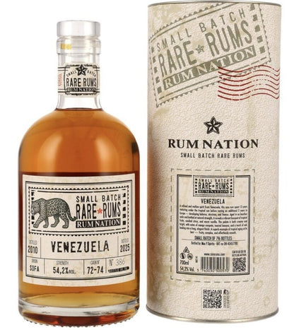 Rum Nation Venezuela (SOFA) 2010 2025 15y 54,2% vol. 0,7l single Cask strength Rum Fassabfüllung Sonderedition limitiert auf ein Fass rhum