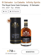 Carica l&#39;immagine nel visualizzatore di Gallery, Royal Cane El Salvador 2007 2022 0,7l 51%vol. Rum single cask
