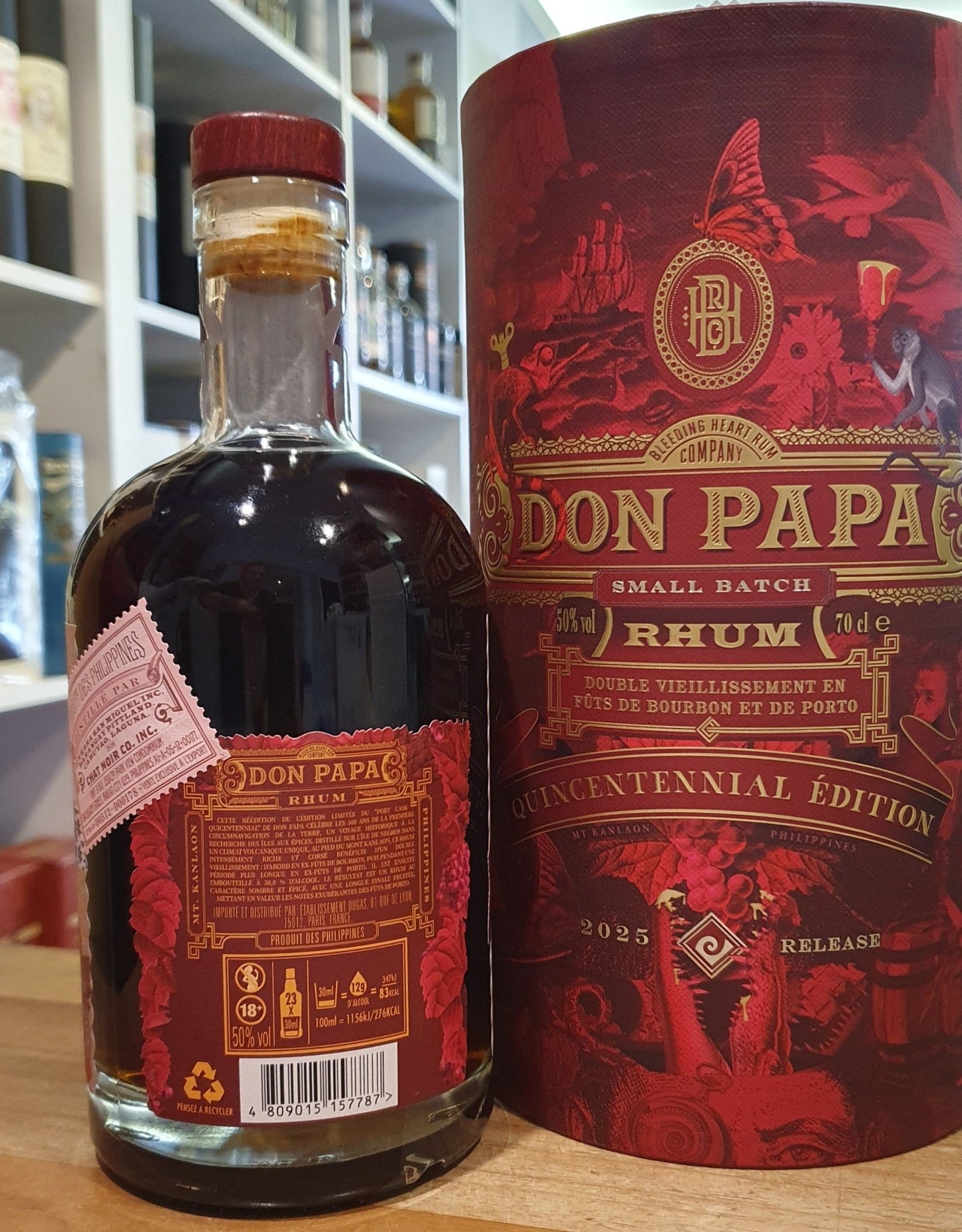 Don Papa Quincentennial 2025 "F" Rum Port cask 7y 0,7l 50 % vol. mit Geschenk Dose 500y Magellan