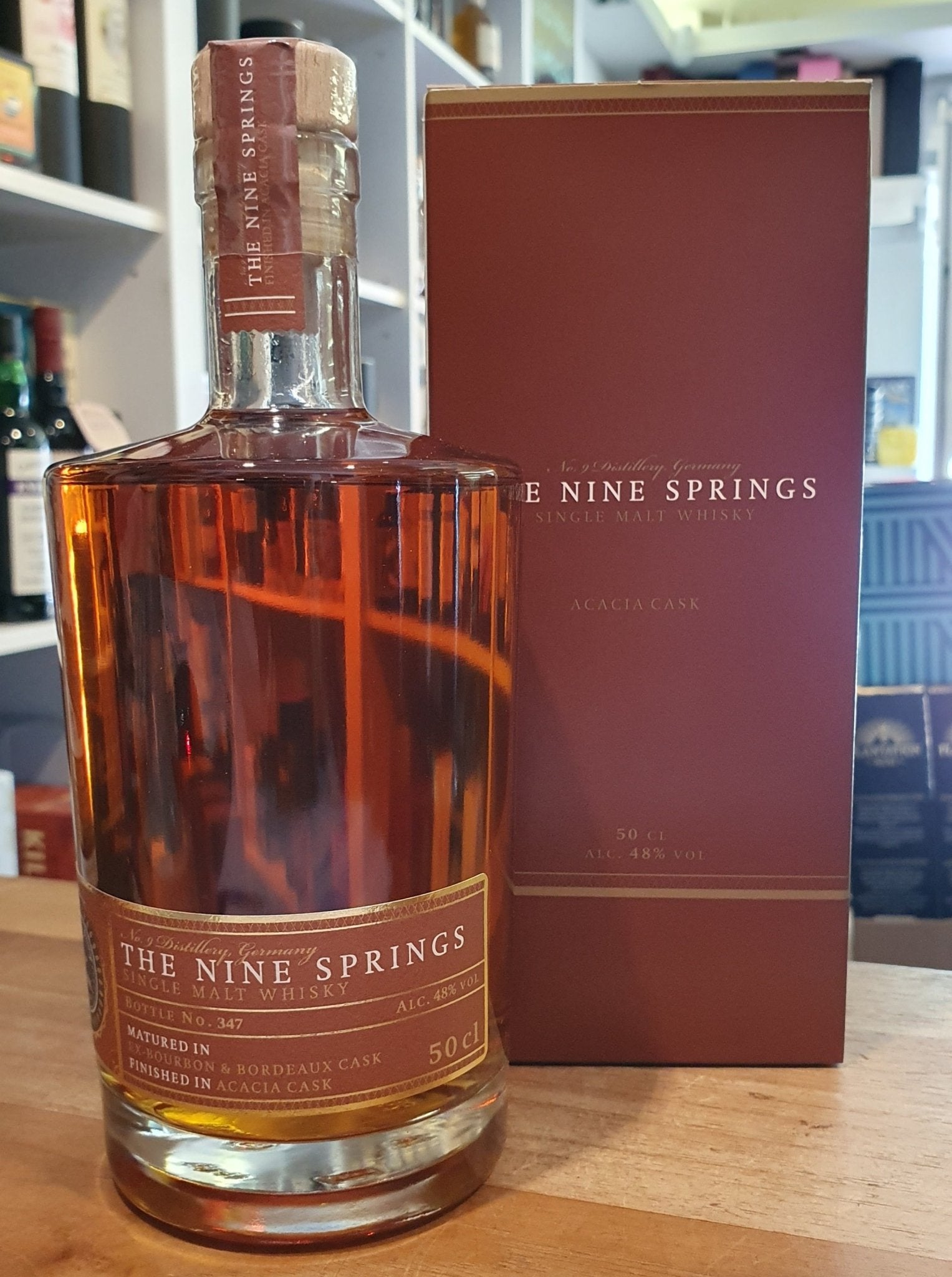 The Nine Springs ACACIA 7y single cask Whisky 0,5l 48% vol. Eichsfeld