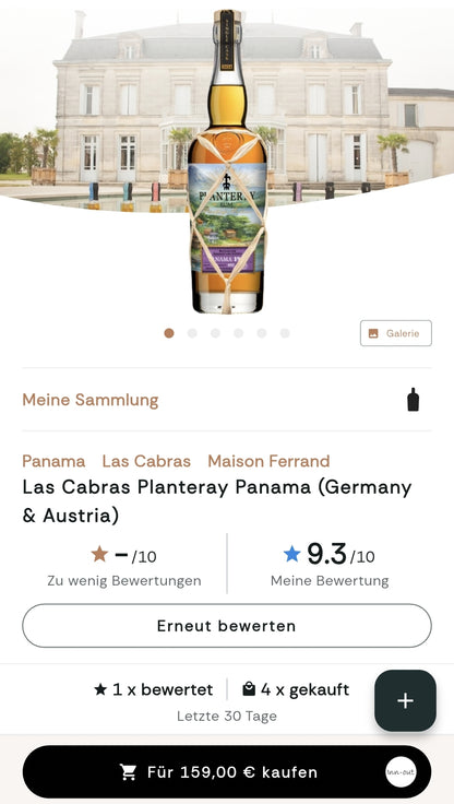 Planteray Prestige Cellar Panama 1992 Rum 0,7l 50,5 % vol. single cask Rum Plantation