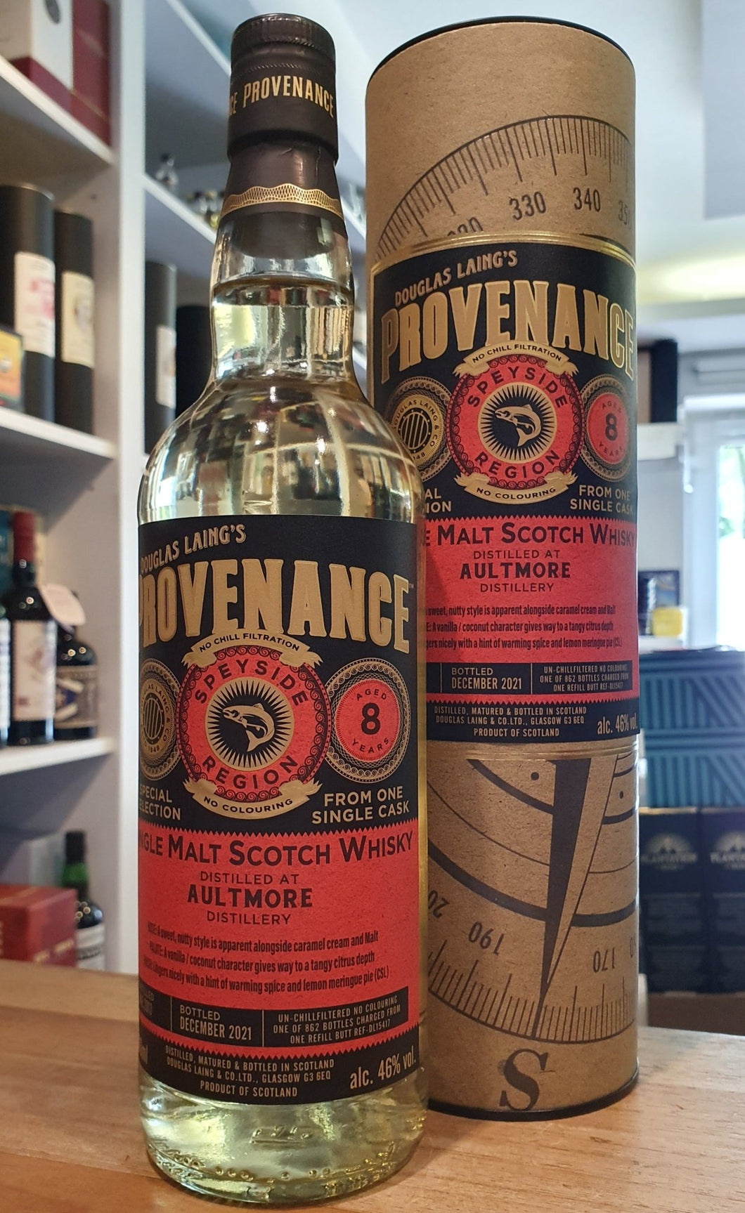 Aultmore single cask 2013 2021 8Y Provenance 46% vol. 0,7l Whisky Butt 15417