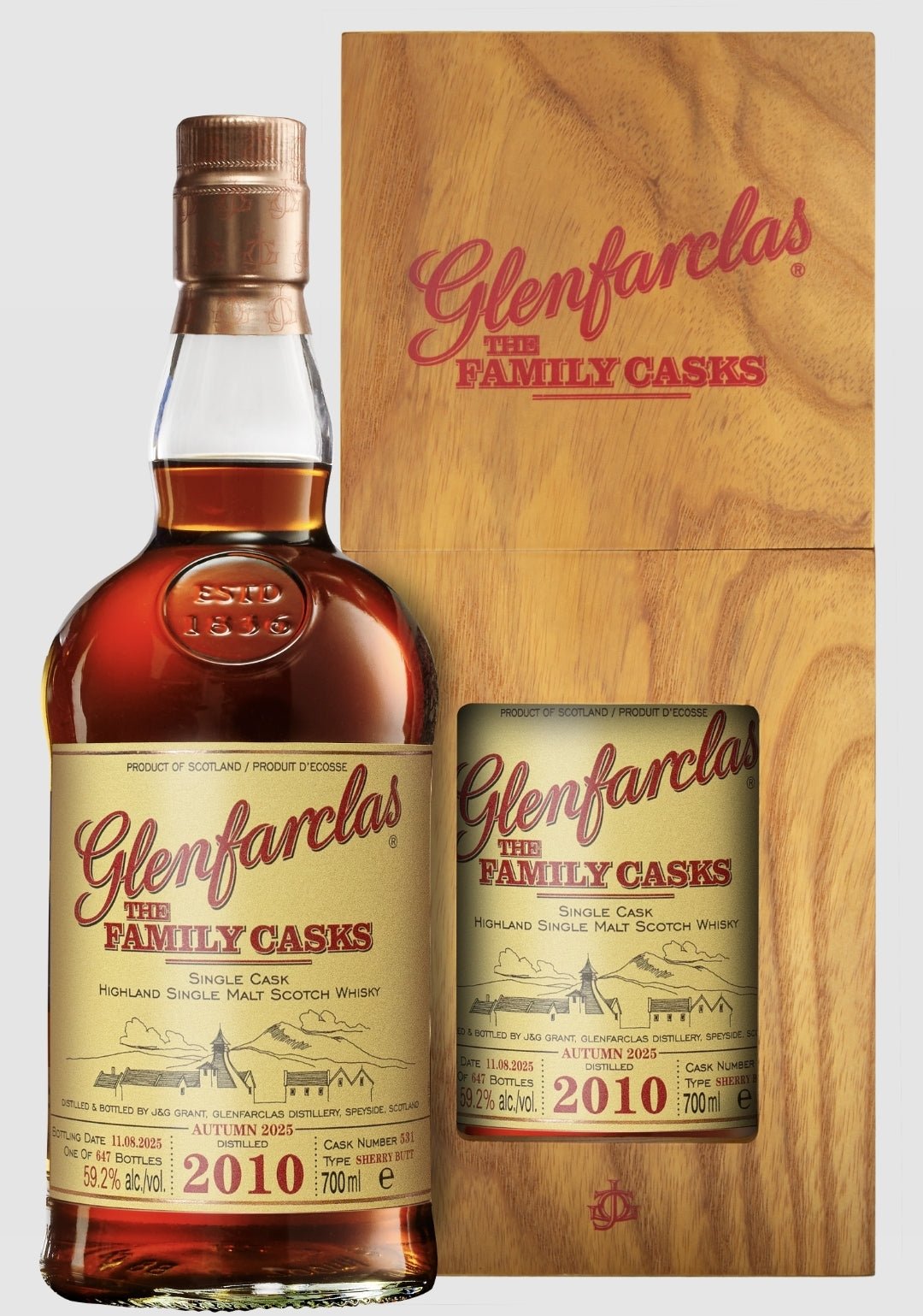 Glenfarclas Family Single cask 2010 2025 531 0,7l 59,2% vol. Premium Fassstärke Edition single malt scotch whisky
