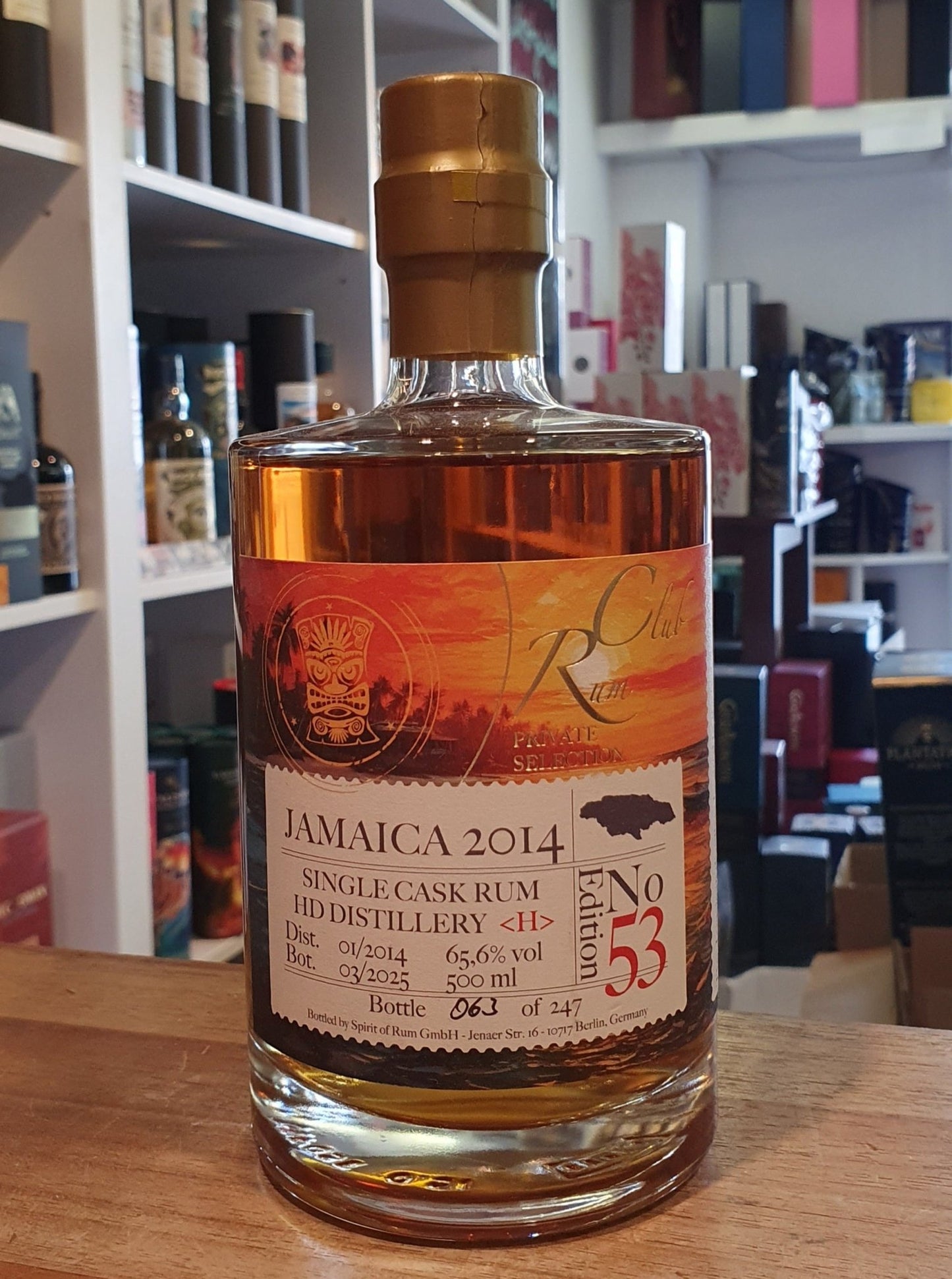 Rumclub Ed.53 Hampden HD 2014 <H> Jamaica 66,3% vol. 0,5l Single cask Rum club Jamaika