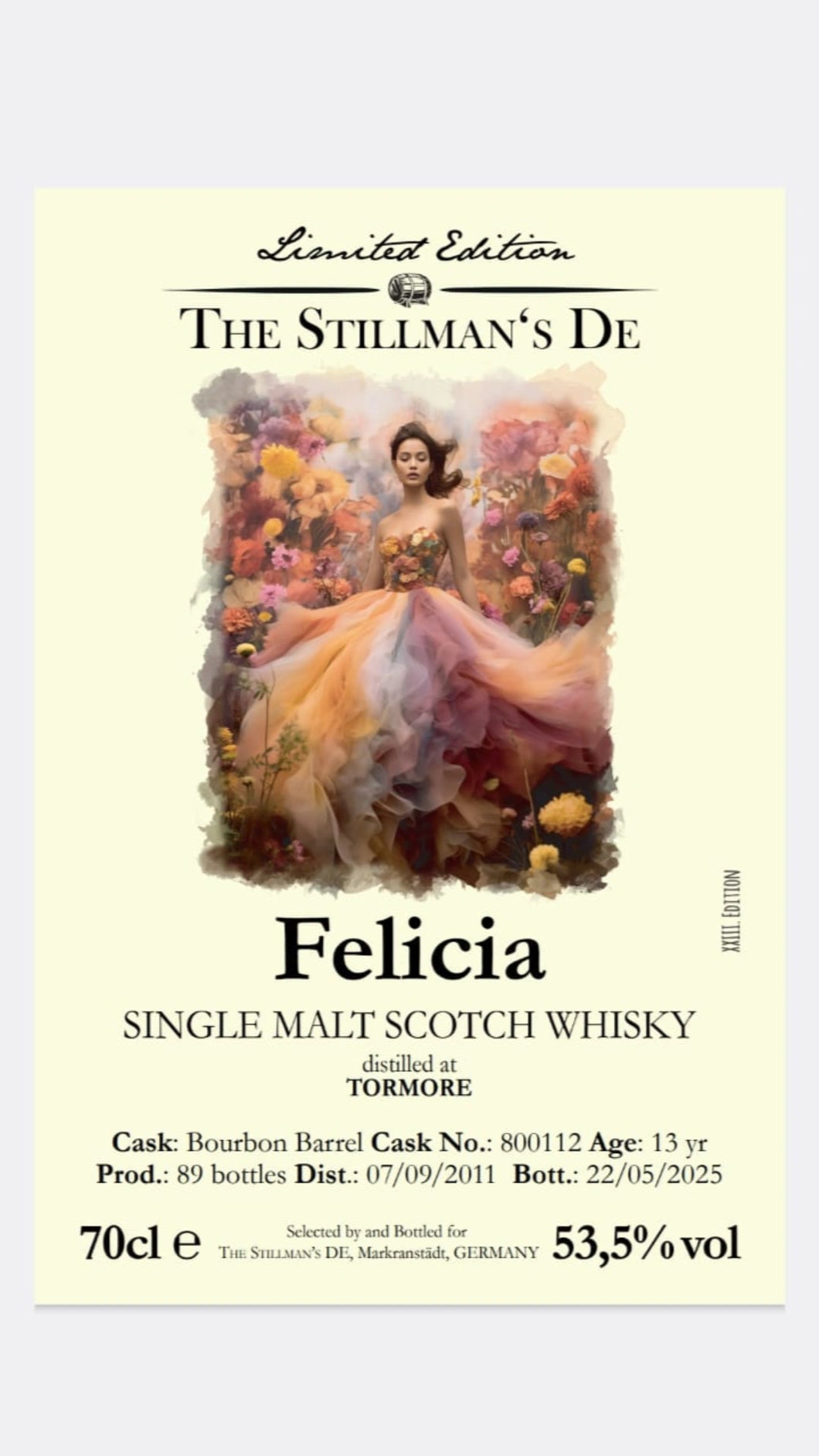 Tormore Single cask 2011 The Stillmans Whisky Felicia 13y 0,7l 53,5% vol. 800112