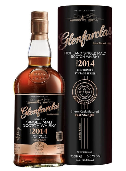 Glenfarclas 2014 cask strength sherry cask m.schwarze DOSE 0,7l 59,2%vol. the trinitity Vintage Series Edition single malt scotch whisky