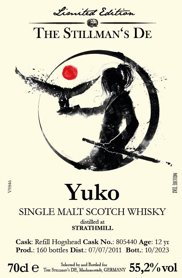 Strathmill 2011 2023 Yuko The Stillmans 0,7l 55,2% vol. Whisky Refill Hogshead  limitiert auf 160 Flaschen.