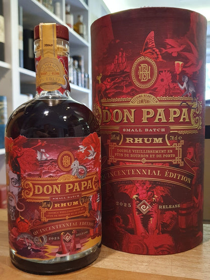 Don Papa Quincentennial 2025 "F" Rum Port cask 7y 0,7l 50 % vol. mit Geschenk Dose 500y Magellan