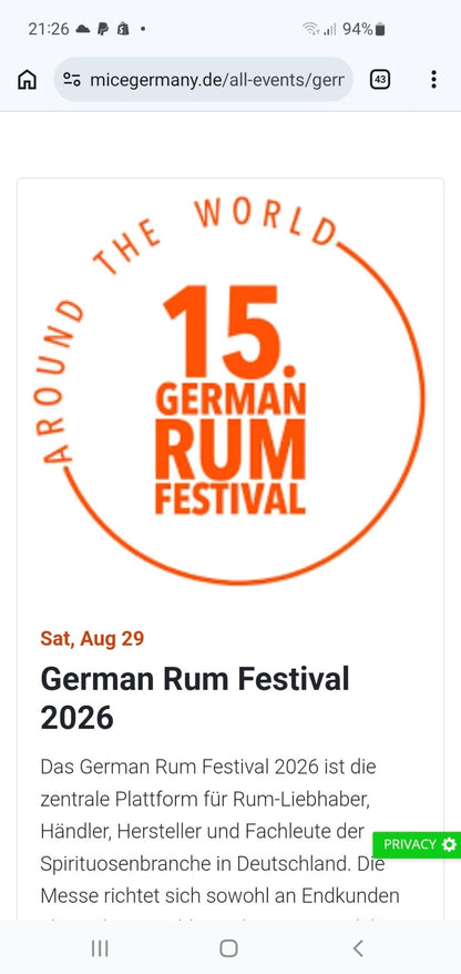 Nobilis Guyana Enmore 1992 MEC bottled for German Rum Fest 2026 0,7l 57 56,6%vol. single cask rum