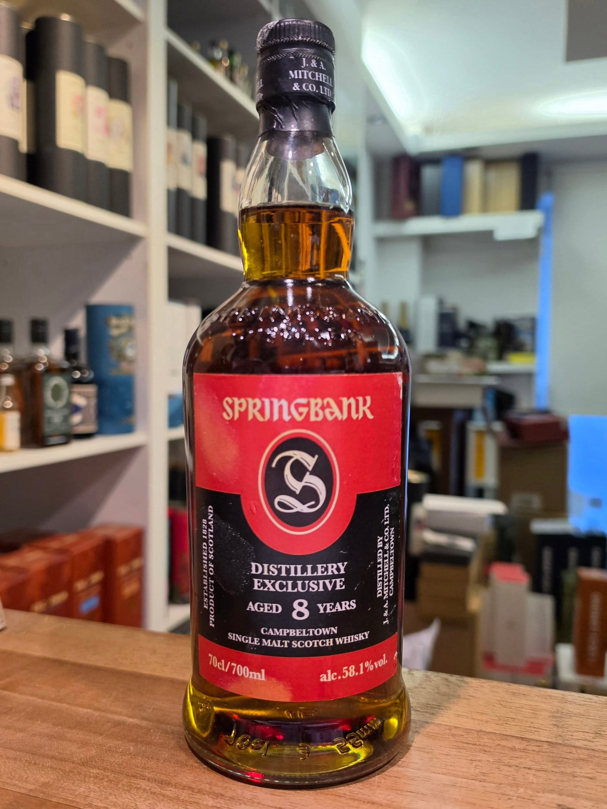 Springbank 8 y + BESCHÄDIGT + Distillery exclusive 2025 cask strength o.Dose 0,7l 58,1 % vol. Whisky
