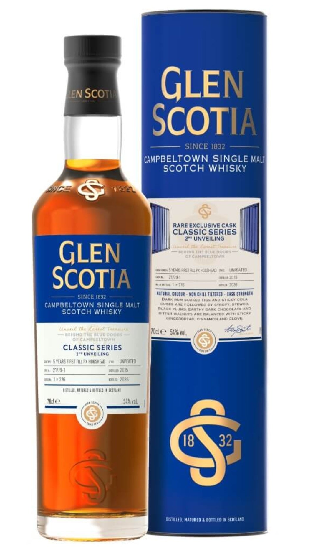 Glen scotia Single cask 2015 PX 0,7l 54 %vol. Whisky Behind the Blue Doors Series 2nd unveiling