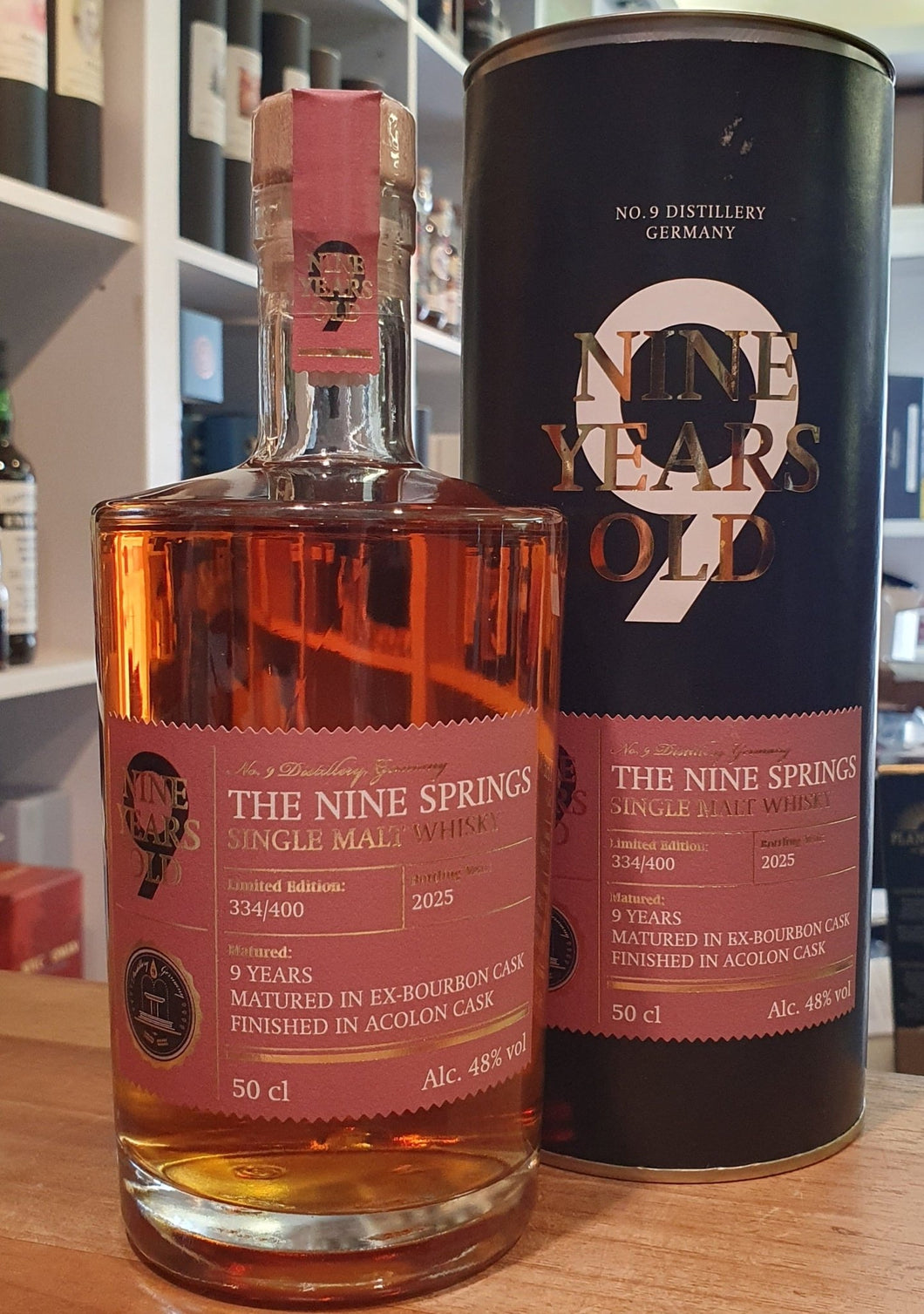 The Nine Springs 2016 Acolon single cask Whisky 0,5l 48% vol. Eichsfeld Thüringen