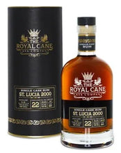 Load image into Gallery viewer, Royal Cane St.Lucia 2000 0,7l 49,6%Rum single cask S.L.D. 22 years  American white oak  pot still molasses  limitiert Flaschen  Tasting Notes:  A rusty amber hue in the glass. Distinct fruity  lychee, apricot, sour cherry are balanced with notes of Nutella, tobacco, mint, and oak. palate warm mouthwatering texture pronounced orange preserves, dark caramel, toasted coconut, umeboshi. The finish is long and complex with baking spice, toasty oak, and the occasional fresh zingy element lychee.
