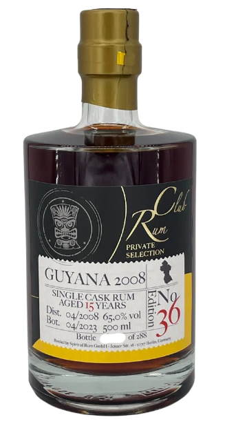 Rumclub ed.36 Guyana 2008 2023 0,5l 65% vol. rum club