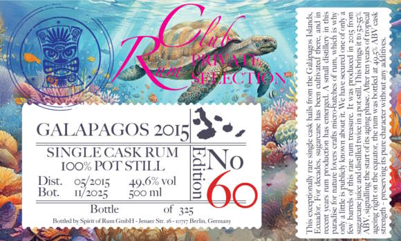 Rumclub Ed.60 Galapagos 2015 2025 49,6% vol. 0,5l Single cask Rum club