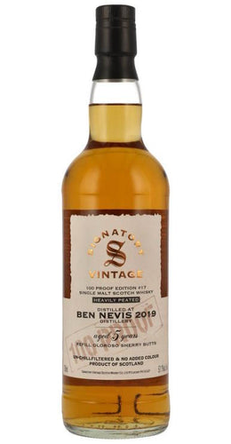 Ben Nevis heavily Peated 2019 2024 5y 100 PROOF Exceptional Edition #17 Signatory 0,7l 57,1% vol. Whisky