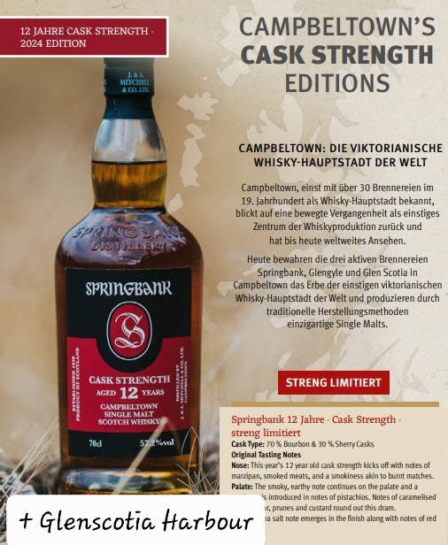 Springbank 12y 2024 cask strength o.Dose Einzeln 0,7l 57,2% vol. Schottland Campbeltown