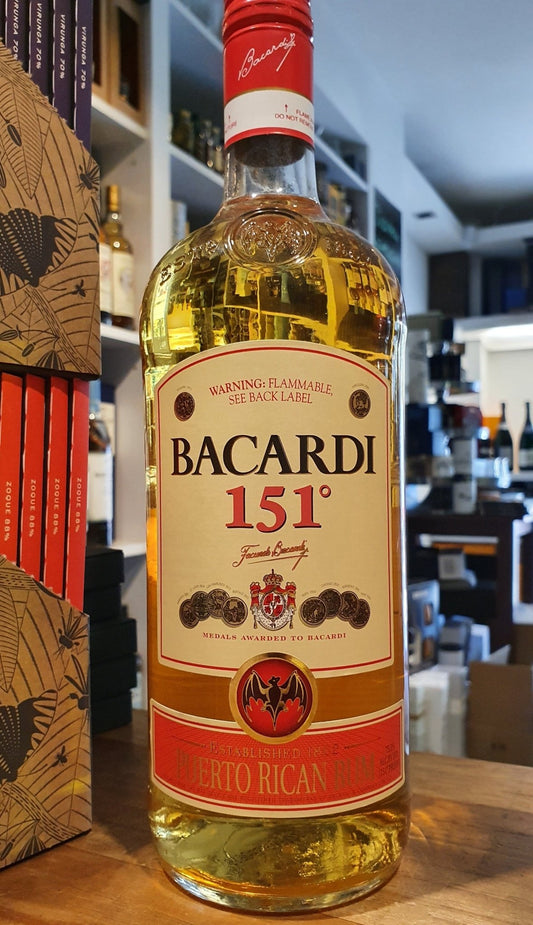 Bacardi 151 1990s 1,0l 75,5% vol. Puerto Rico Rum Sonderedition