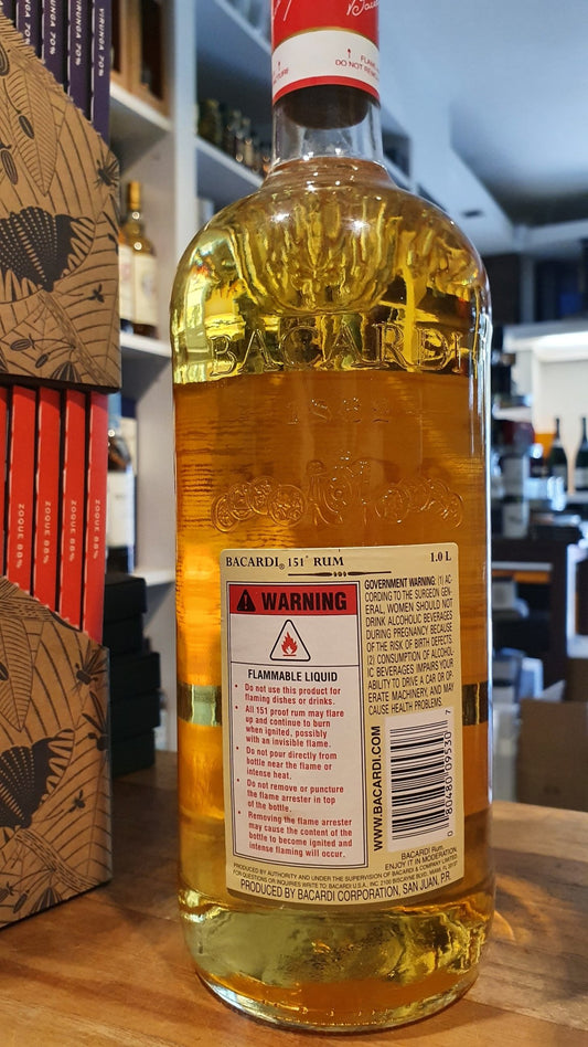Bacardi 151 1990s 1,0l 75,5% vol. Puerto Rico Rum Sonderedition