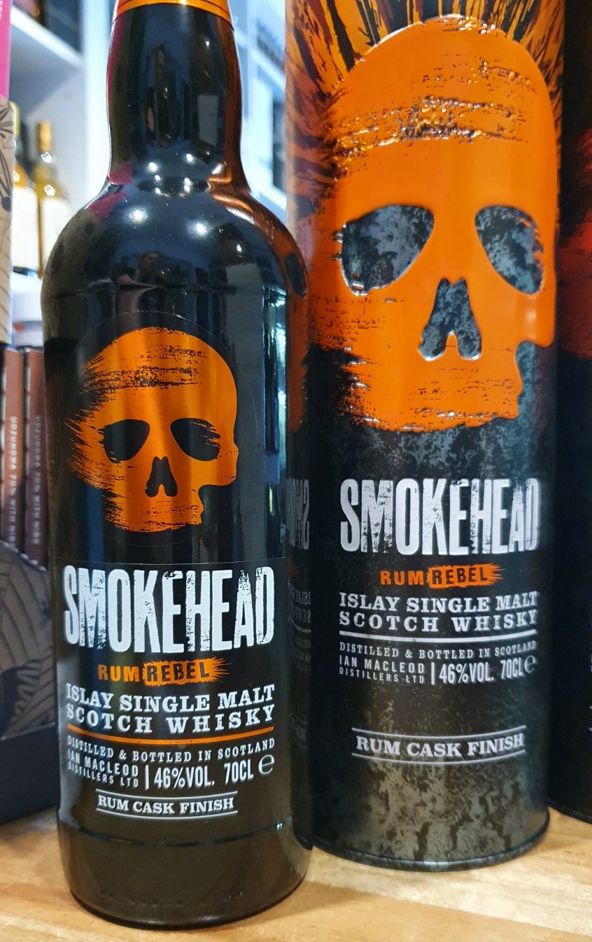 Smokehead Rum Rebel 0,7l 46% vol. Whisky Islay single malt Edition mit Dose