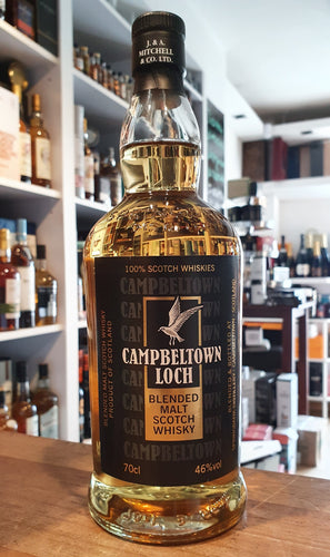 Campbeltown Loch blend 0,7l 46%vol. scotch Whisky A combination of Ex-Bourbon and Ex-Sherry Casks  Erstmalig als Pure Blended Malt Scotch Whisky von Sprigbank präsentiert, um den Charakter der außergewöhnlichen Whisky-Region Campbeltown widerzuspiegeln.