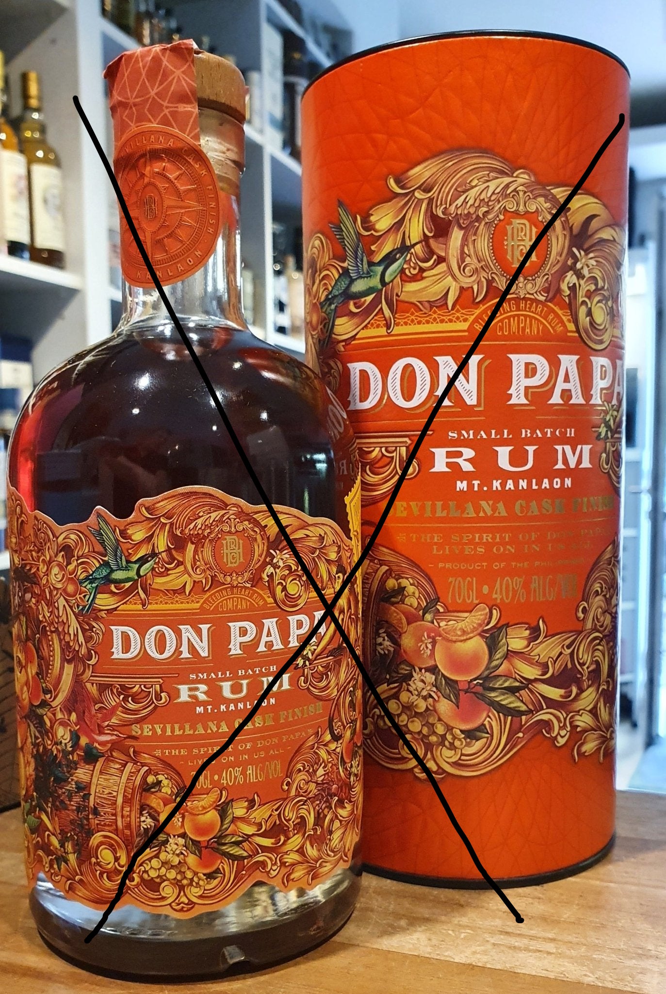 Don Papa Rum Sevillana cask finish 0,7l 40 % vol. mit Geschenk Dose