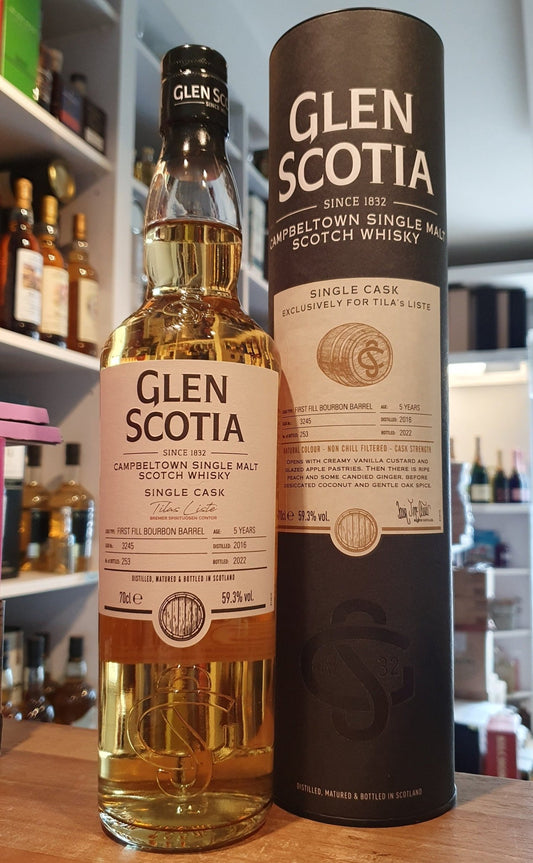x Glen scotia 2016 Bourbon single cask 0,7l 59,3% vol. Whisky Campbelton Bourbon 3245 BSC