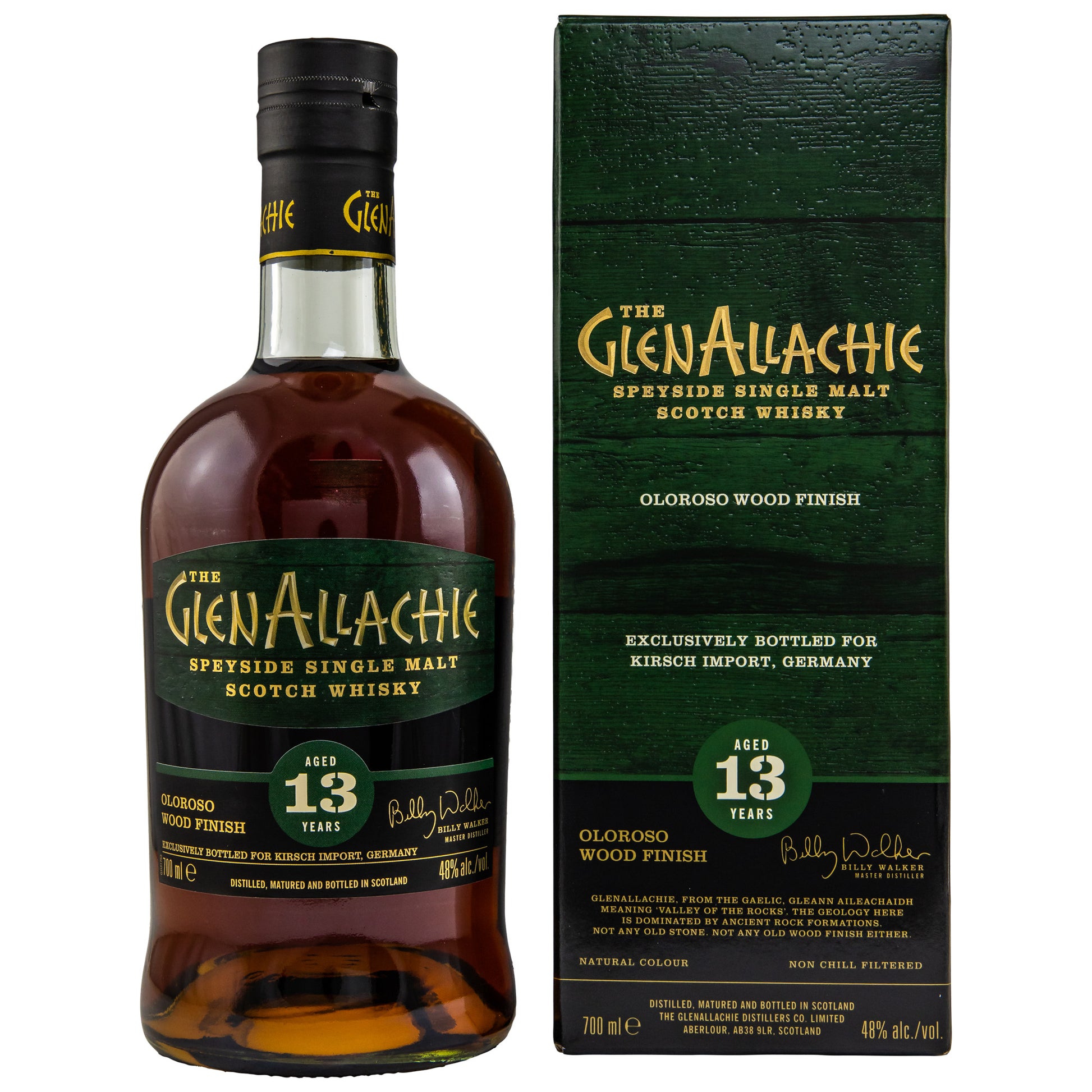 Glenallachie 13y Oloroso Wood Finish 48% vol. 0,7l Single Malt Scotch Whisky First & Second Fill American Oak Barrels,