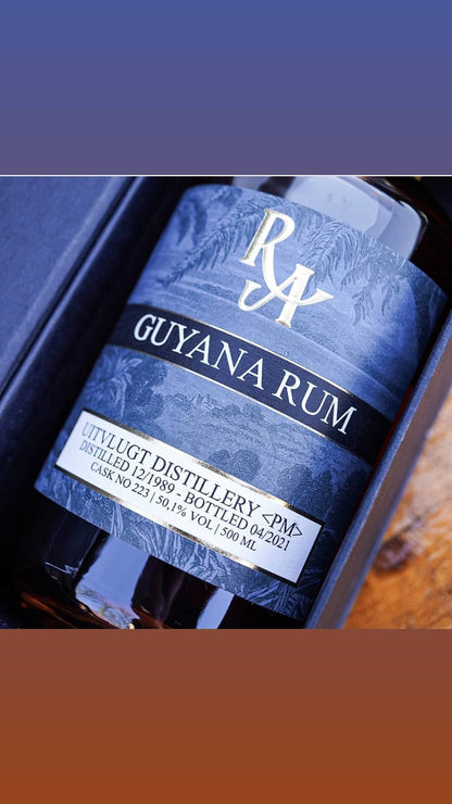 RA Rum Artesanal single cask Rum Guyana Uitvluigt 31y 50,1% 0,5 l single cask  Port Mourant Double Wooden Vat Sti 1989  2021