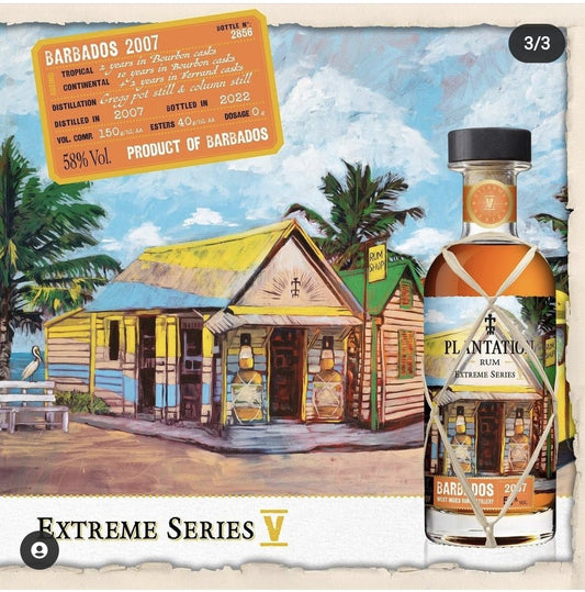 Plantation Extreme No 5 Barbados WIRD 2007 2022 0,7l 58,x% obj. single cask rum stáčený z barelu speciální edice Series V