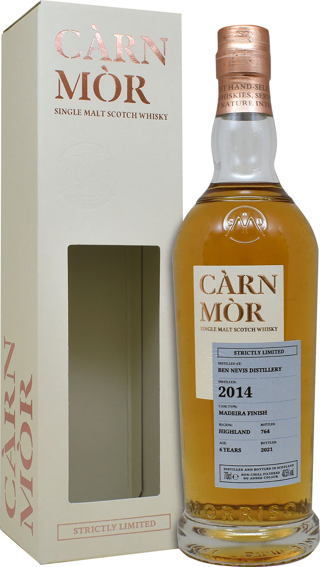 Ben Nevis Madeira 2014 2021 Carn Mor 47,5% vol. 0,7l  Strictly Limited Highland Whisky  limitiert auf 764  Flaschen