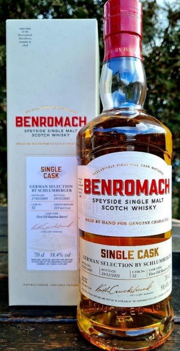 x Benromach Single cask 2003 2021 52 sélection allemande 0,7l 58,4% vol. Whisky