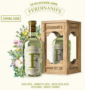 Ferdinands Saar Gin 7Y cut Edition 0,5l Flasche 44% Goldcap Holz laterne limitiert auf 1000 Fl