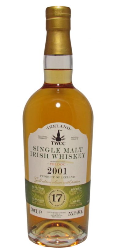 X TWCC YELOOC ( Cooley ) Irish 17y 2001 55,1%vol.0,7l Fl. Whiskey in Bourbon cask single cask